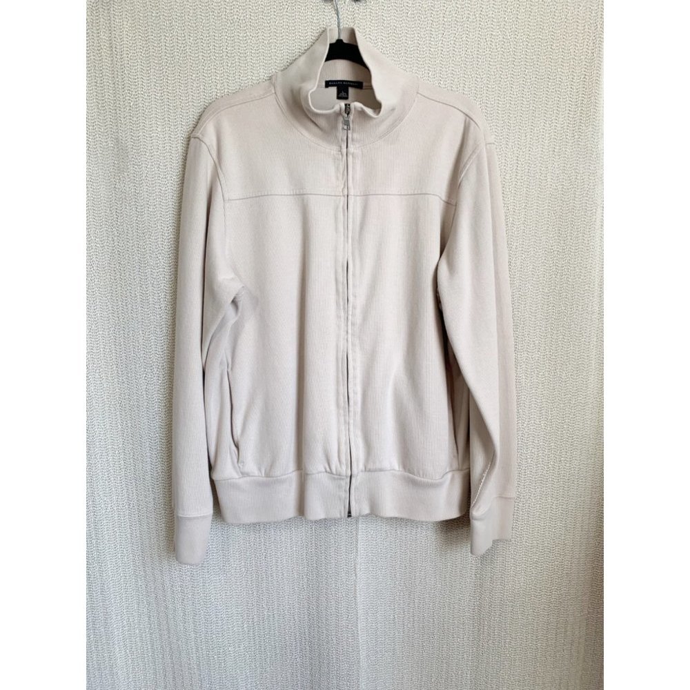 Banana Republic Jacket Men’s Large Beige Full Zip Dad Preppy Academia
